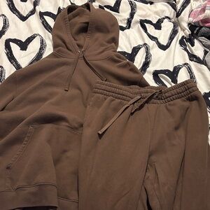 Tek Gear Brown Hoodie and Sweatpants Set